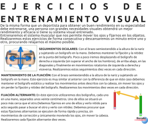 ejercicios de entrenamiento visual #binocular #coordinacion #seguimientos #fijacion #rendimiento